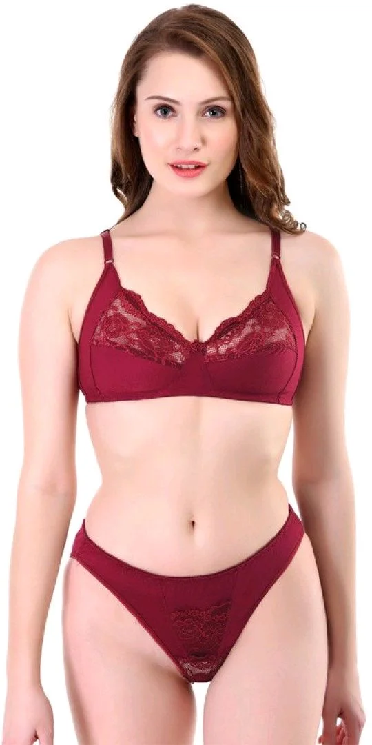 Bra & Panty Set Self Design Multicolor Lingerie Set - 30B