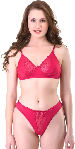 Bra & Panty Set Self Design Multicolor Lingerie Set - 34B