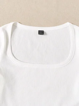 Women's Tops Sexy Tops for Women Shirts Women's Scoop Neck Crop Tee Women's Dress(Hot Pink,X-Small) - White, L
