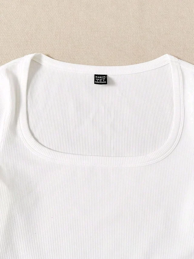Women's Tops Sexy Tops for Women Shirts Women's Scoop Neck Crop Tee Women's Dress(Hot Pink,X-Small) - White, L