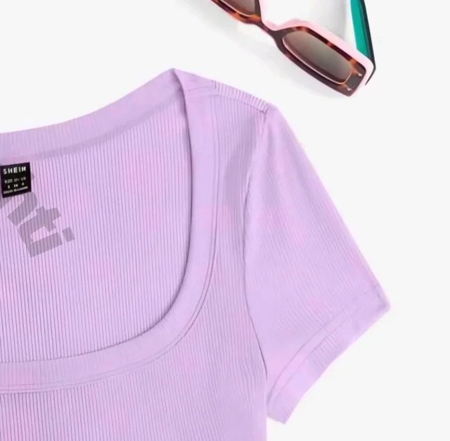 Women's Tops Sexy Tops for Women Shirts Women's Scoop Neck Crop Tee Women's Dress(Hot Pink,X-Small) - French Lilac, XL