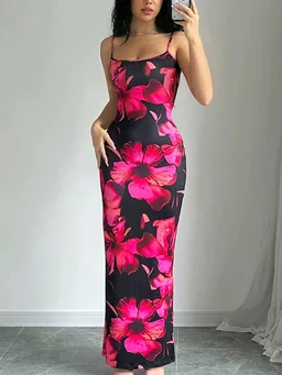 Women Bodycon Multicolor Maxi/Full Length
Dress - Multicolor, S