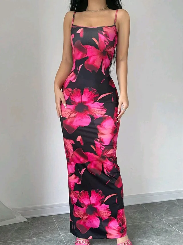 Women Bodycon Multicolor Maxi/Full Length
Dress - Multicolor, XL
