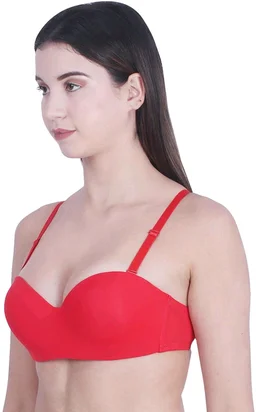 Women T-Shirt Lightly Padded Bra (Red)
- Red, 30A