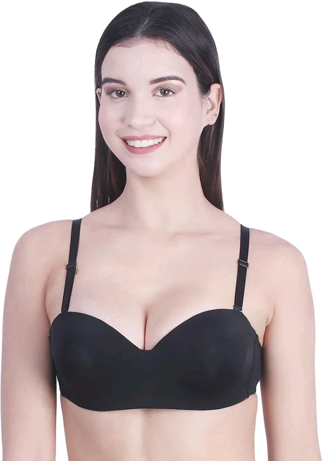 Women T-Shirt Lightly Padded Bra (Red)
- Black, 32A