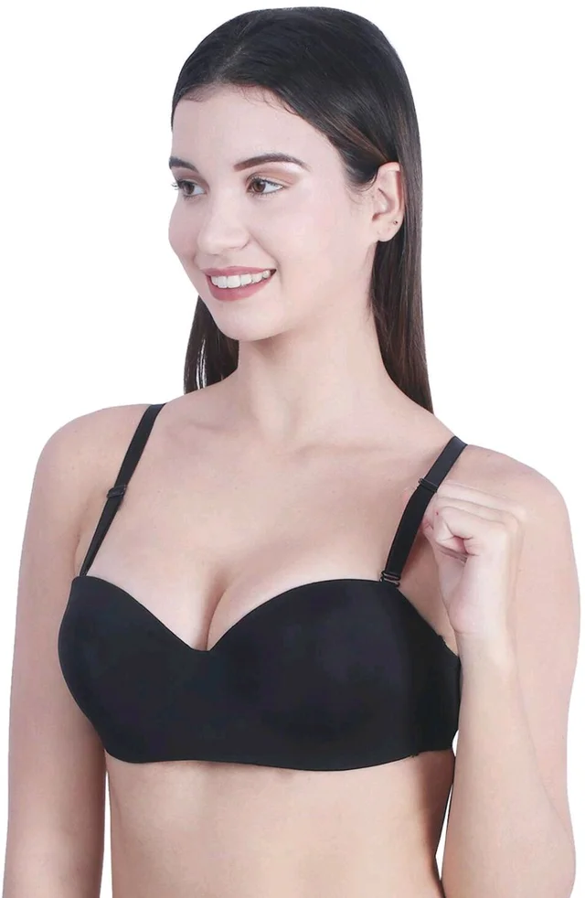 Women T-Shirt Lightly Padded Bra (Red)
- Black, 32A