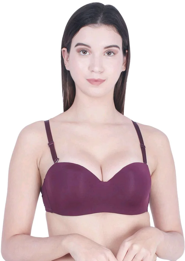 Women T-Shirt Lightly Padded Bra (Red)
- purple, 34A