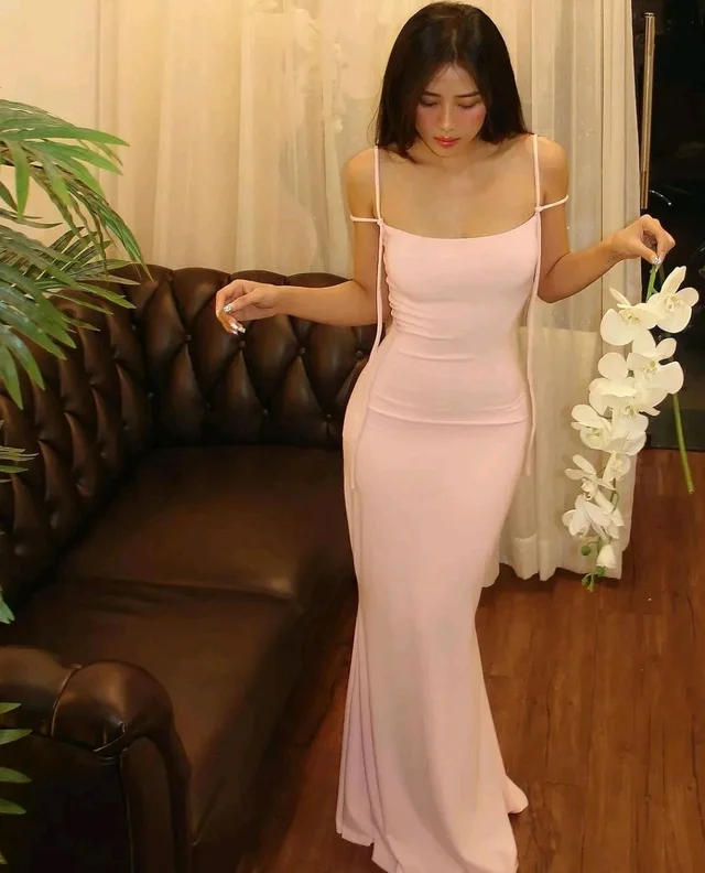 Maxi Dress // Baby Pink - pink, XL