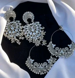 Premium Quality Top Trending. Peacock Earring Alloy Drops & Danglers
- White, Free Size