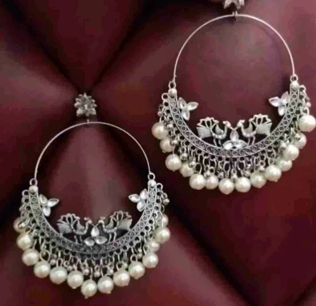 Premium Quality Top Trending. Peacock Earring Alloy Drops & Danglers
- White, Free Size