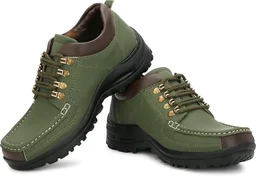 Outdoor Climber Stylish Lace Up Hiking & Trekking Shoes Boots For Men (Beige, 7) - Ovlie, IND-9