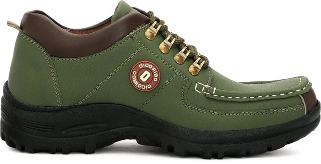 Outdoor Climber Stylish Lace Up Hiking & Trekking Shoes Boots For Men (Beige, 7) - Ovlie, IND-9