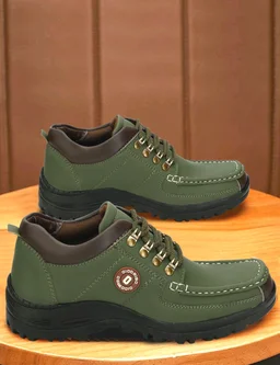 Outdoor Climber Stylish Lace Up Hiking & Trekking Shoes Boots For Men (Beige, 7) - Ovlie, IND-10