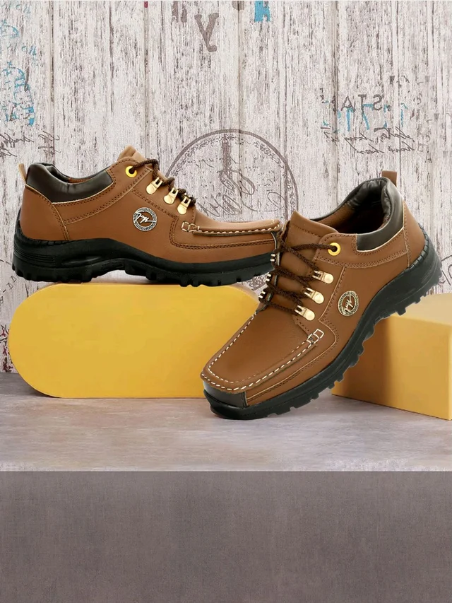 Outdoor Climber Stylish Lace Up
Outdoors For Men (Grey, 6) - Tan, IND-8