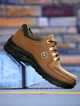 Outdoor Climber Stylish Lace Up
Outdoors For Men (Grey, 6) - Tan, IND-8