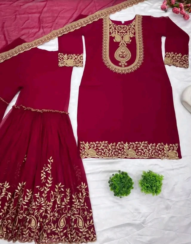 Amazing Yellow Color Faux Georgette With Embroidery Sequence Thread Work Salwar Suit
- Siren, L