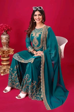Amazing Yellow Color Faux Georgette With Embroidery Sequence Thread Work Salwar Suit
- Mosque, XL