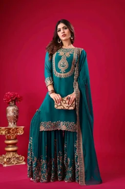 Amazing Yellow Color Faux Georgette With Embroidery Sequence Thread Work Salwar Suit
- Mosque, XXL