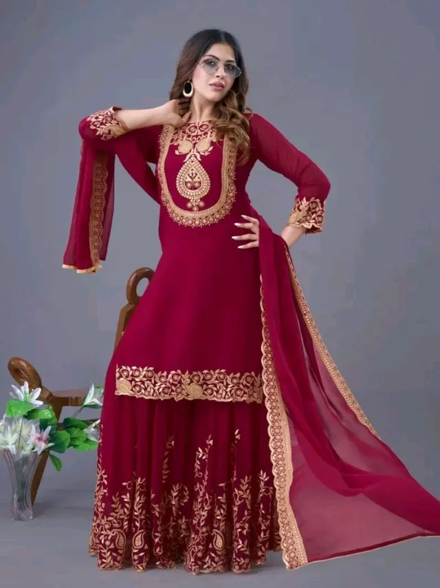 Amazing Yellow Color Faux Georgette With Embroidery Sequence Thread Work Salwar Suit
- Siren, XXL