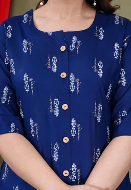Casual Roll Up Sleeves Printed Women Green, Yellow, White Top
- Blue, 3XL