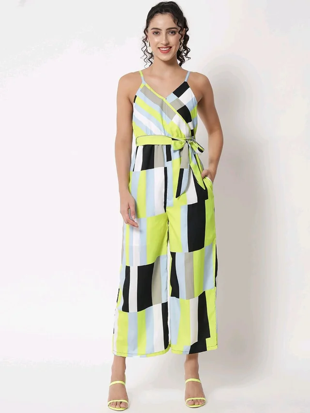 Striped Women Jumpsuit - Primrose, L