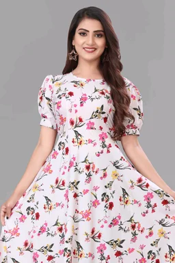 Women A-line Multicolor Maxi/Full Length Dress
- Snuff, XL