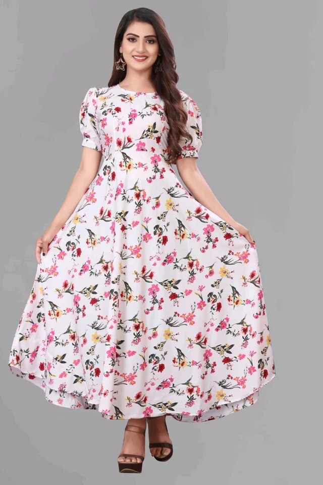 Women A-line Multicolor Maxi/Full Length Dress
- Snuff, XXL