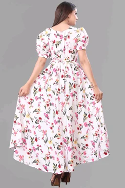 Women A-line Multicolor Maxi/Full Length Dress
- Snuff, 4XL