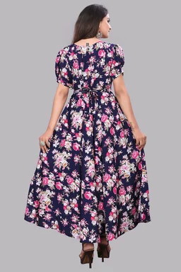Women A-line Multicolor Maxi/Full Length Dress
- Port Gore, 4XL
