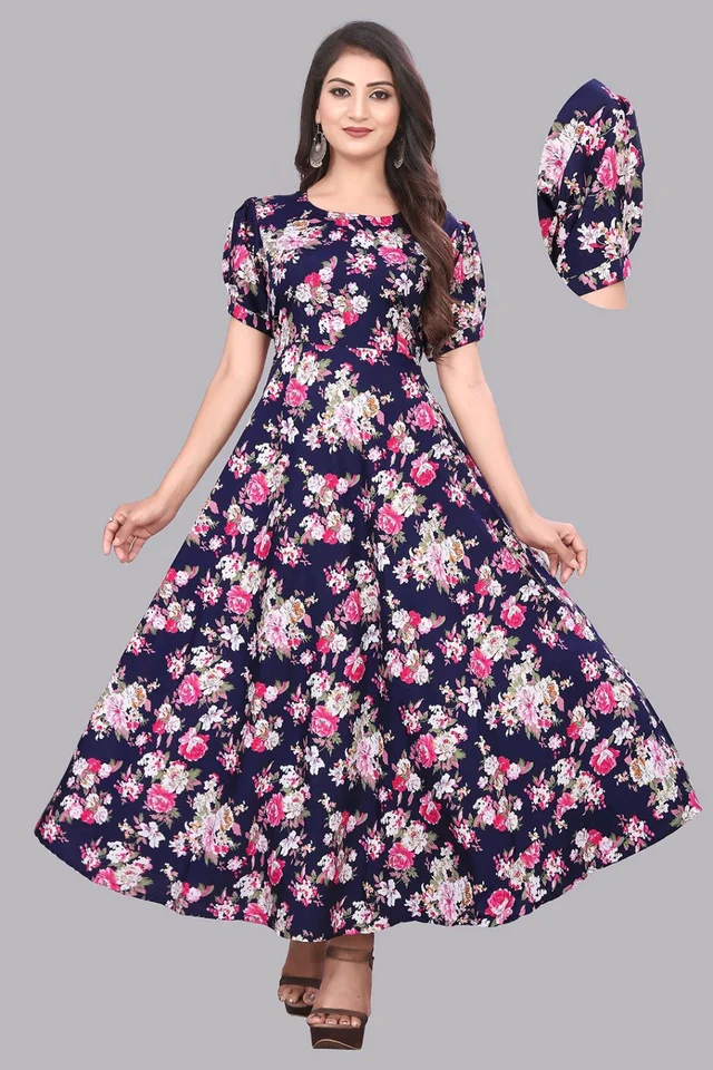 Women A-line Multicolor Maxi/Full Length Dress
- Port Gore, 5XL
