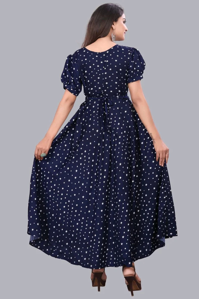Women A-line Multicolor Maxi/Full Length Dress
- Ebony Clay, 2XL