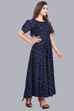 Women A-line Multicolor Maxi/Full Length Dress
- Ebony Clay, 2XL