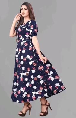 Women A-line Multicolor Maxi/Full Length Dress
- Mirage, 4XL