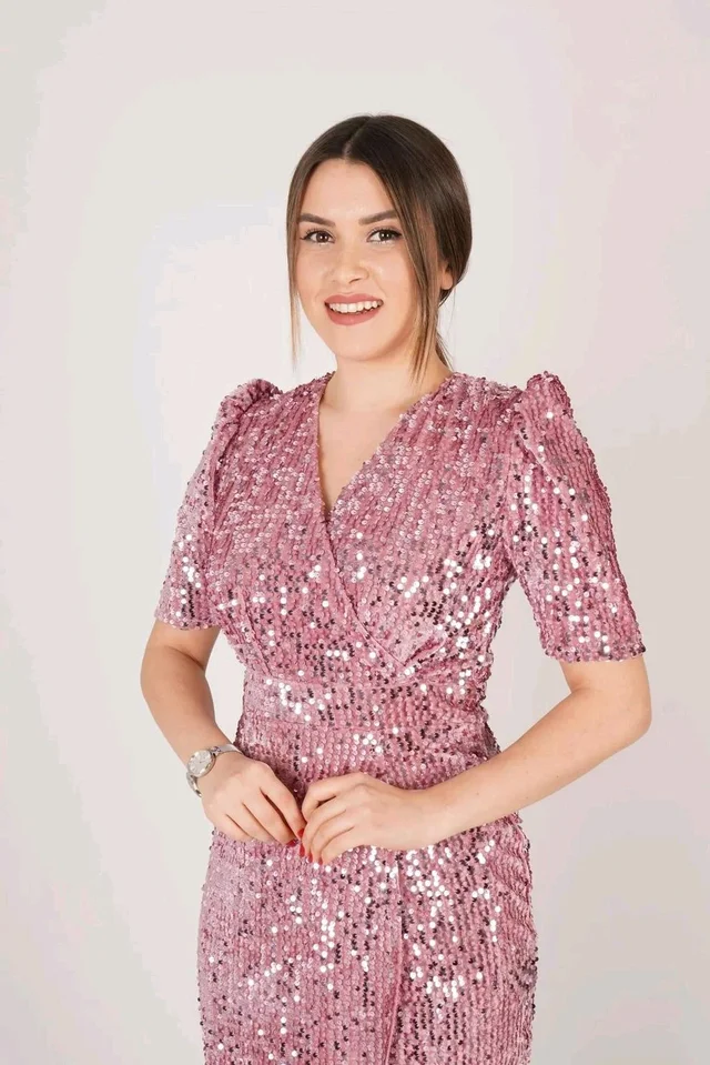 Partywear Bodycon Pink Dress
- pink, XS