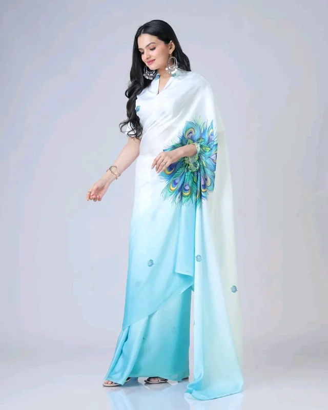 Drape Saree In 2 Different Way To Wear Saree* - Downy, Free Size