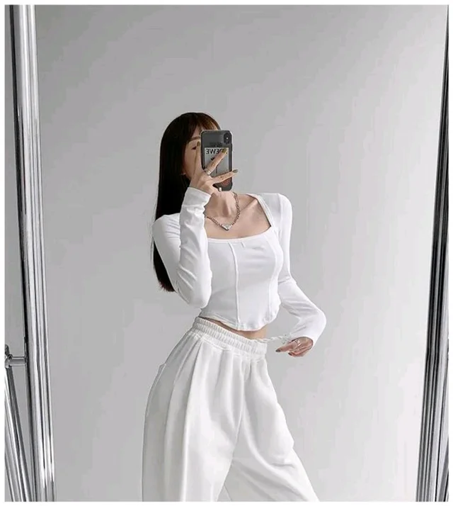 Casual Regular Sleeves Solid Women White Top
- White, S