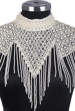 Net Poncho - White, L