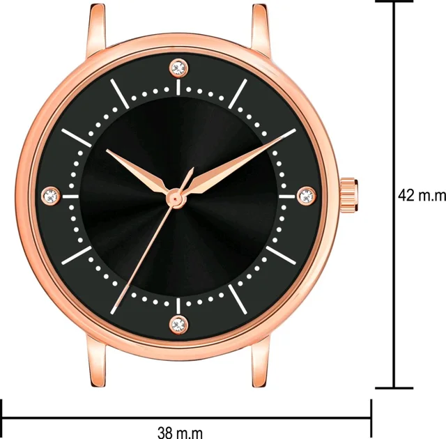 Analog Watch - For Girls Wrist Watch - Free size, Ebony Clay