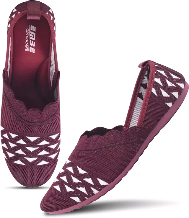 EMBE-18 Bellies For Women (Maroon, 8) - MHWT, IND-5