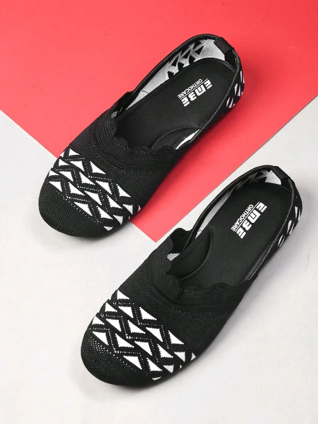 EMBE-18 Bellies For Women (Maroon, 8) - Black, IND-5