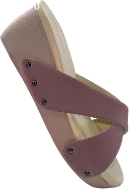 Leather Wedge Heels for Women & Girls | Fancy & Stylish Heel sandals |Extra Cushioning & Comfortable, Fashionable, Light Weight, Vegan, Fashion Heel Sandal for Girls, Causal wear - Zambezi, IND-7