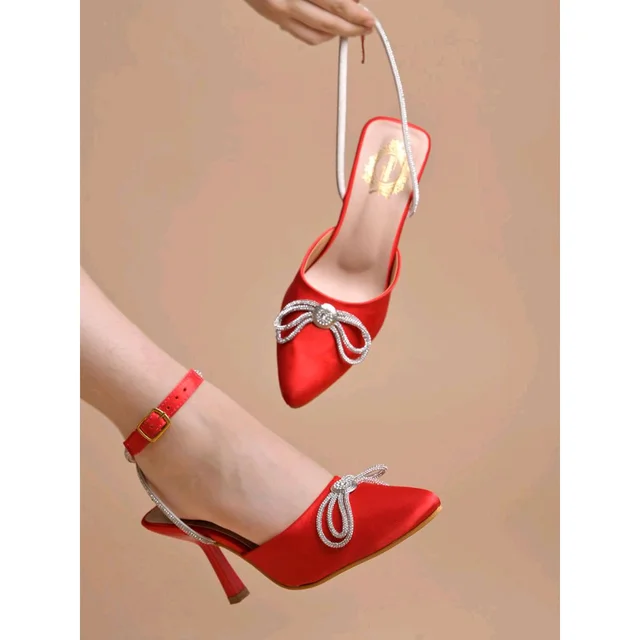 Women Pump Heels - Red, IND-5