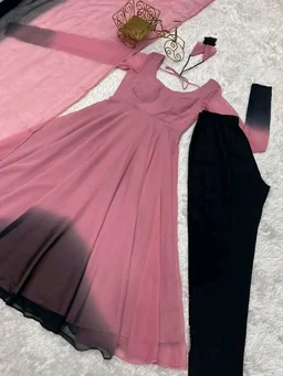 Multi Color Georgette Anarkali With Lace Dupatta Padding Color Anarkali
- Turkish Ros, XXL