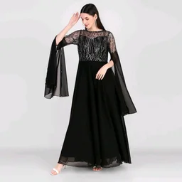 Women Maxi Black Full Length - Black, L