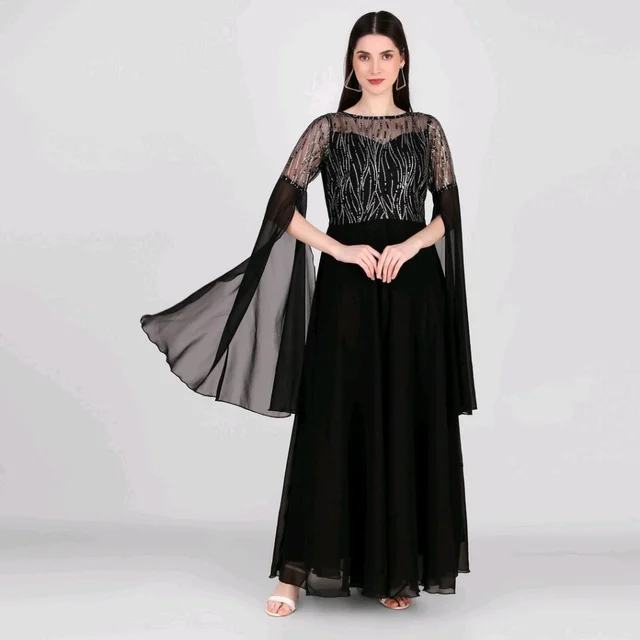 Women Maxi Black Full Length - Black, S