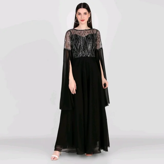 Women Maxi Black Full Length - Black, XL