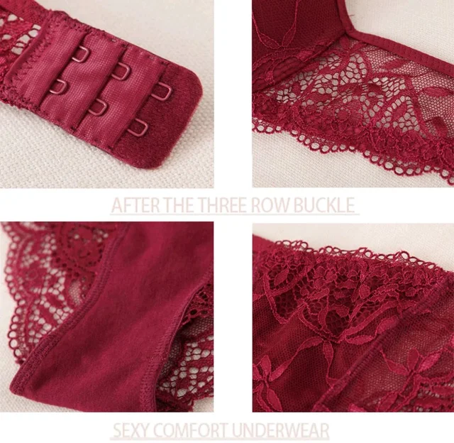 Bra & Panty Set Embroidered Black Lingerie Set - Rosewood, 34B
