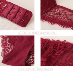Bra & Panty Set Embroidered Black Lingerie Set - Rosewood, 38B