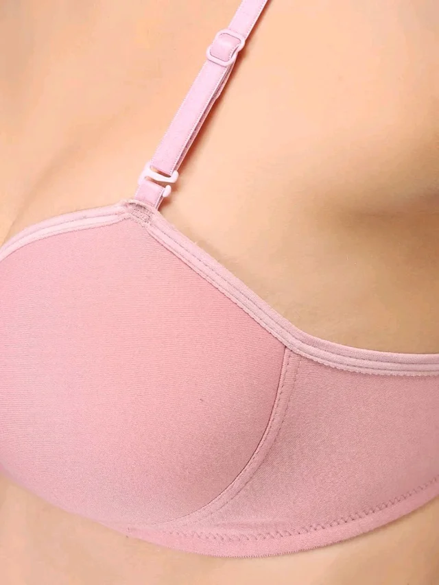 SDROSE Women's Cotton Lightly Padded Full Coverage Non-Wired T-Shirt White Color Bra Pack of 1
- Pink Rose, 36A