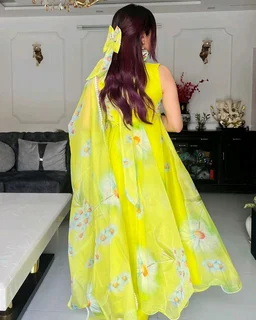 Lemon Green Color Digital Printed Anarkali Suit
- Lemon, L